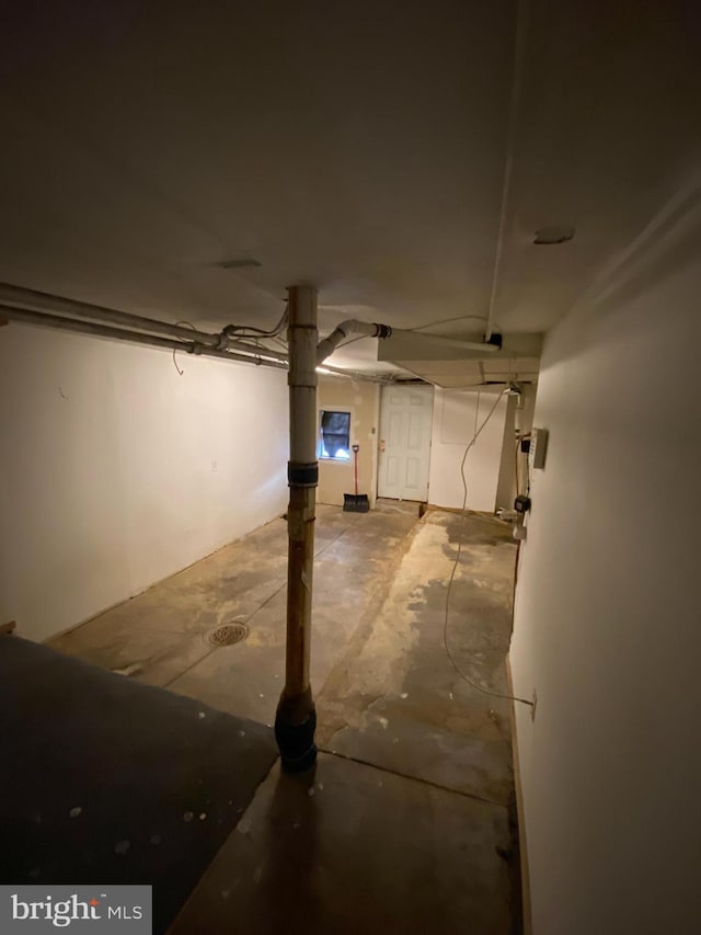 view of basement