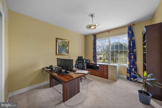 view of carpeted office