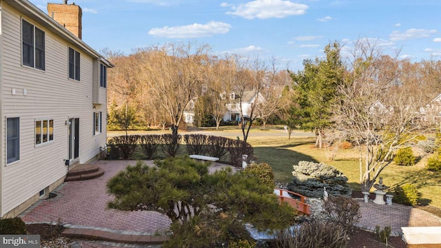 view of yard with a patio area