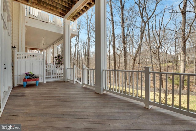 view of wooden terrace