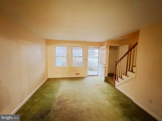 interior space featuring carpet floors