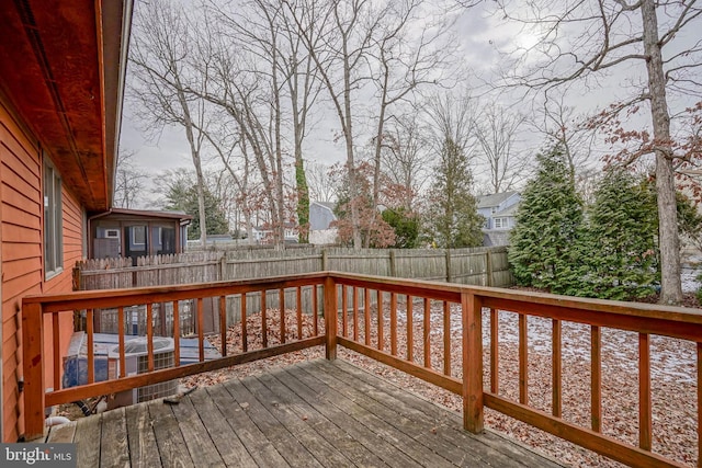 view of wooden deck