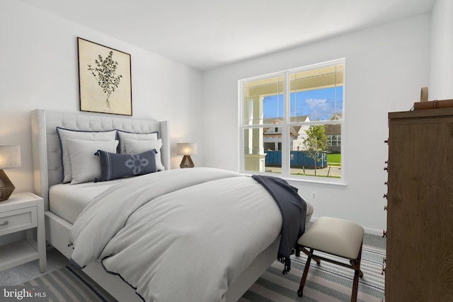 view of carpeted bedroom