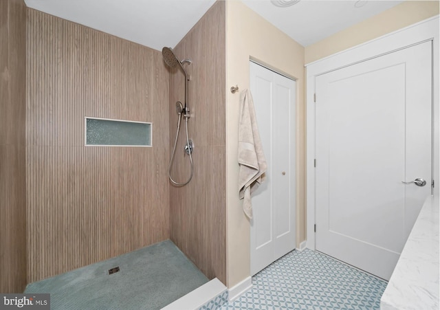 bathroom with walk in shower