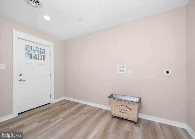 entrance foyer featuring light hardwood / wood-style flooring