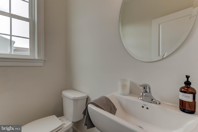 bathroom featuring toilet and sink