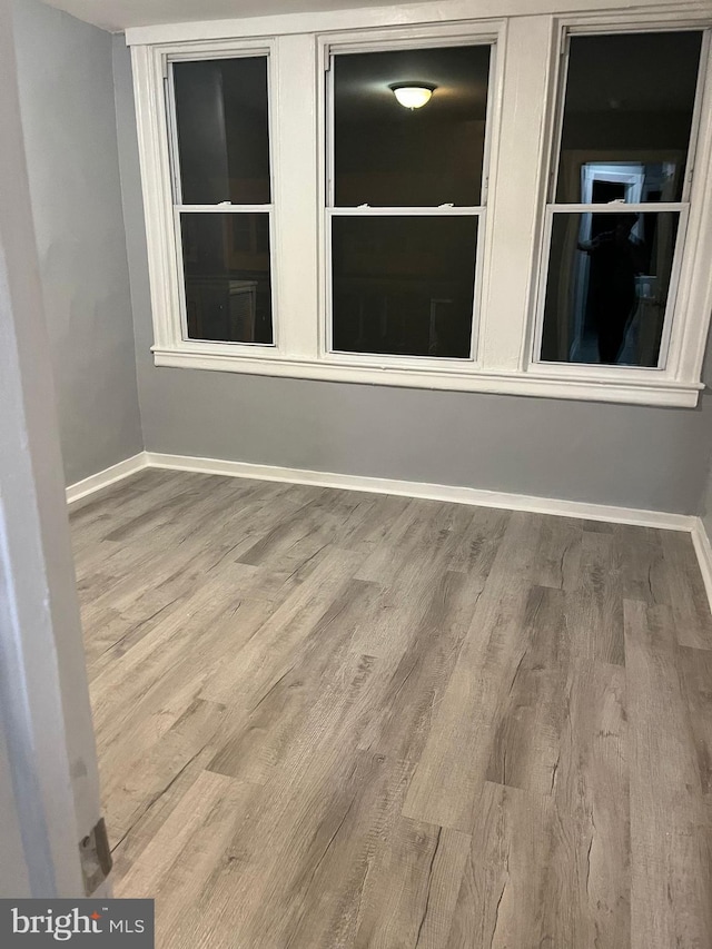 interior space with light hardwood / wood-style floors