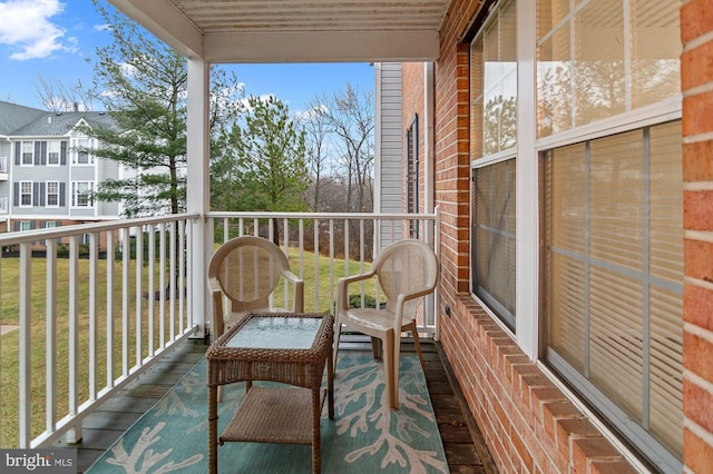 view of balcony