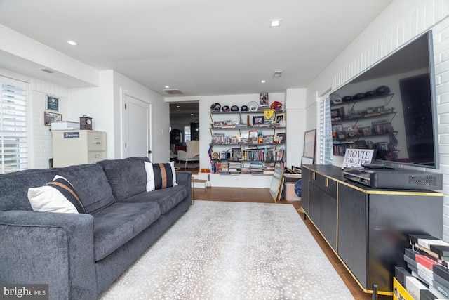 living room featuring wood finished floors