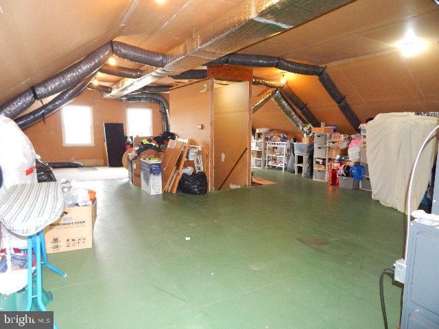 view of unfinished attic