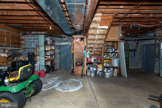 view of basement