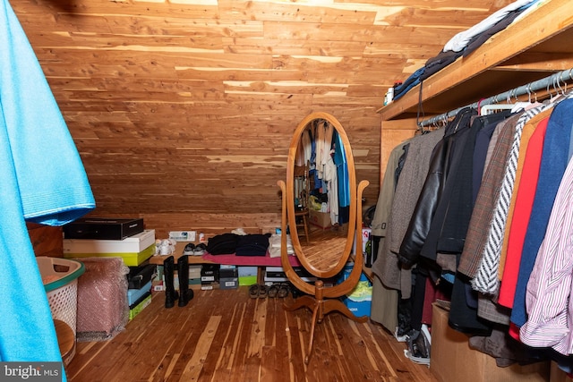 spacious closet featuring wood-type flooring