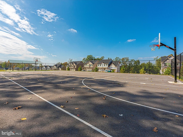 view of basketball court