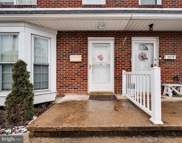 view of doorway to property