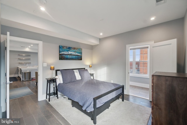 bedroom with sink