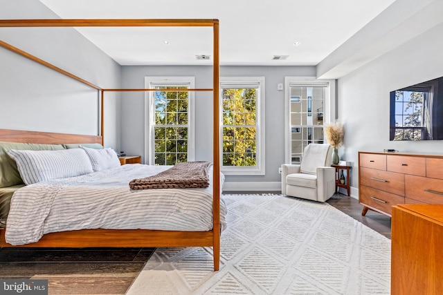 bedroom featuring hardwood / wood-style floors