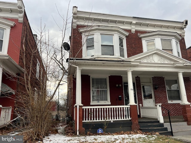 view of front of property with a porch