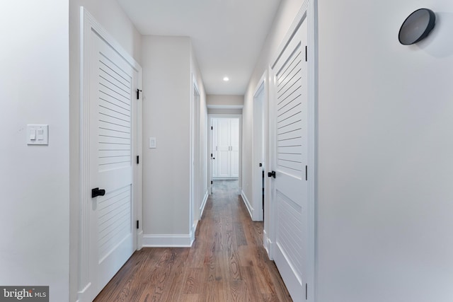 hall featuring hardwood / wood-style floors