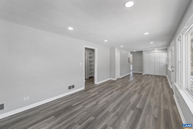 interior space featuring dark hardwood / wood-style flooring