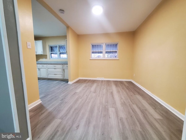 empty room featuring light wood-type flooring