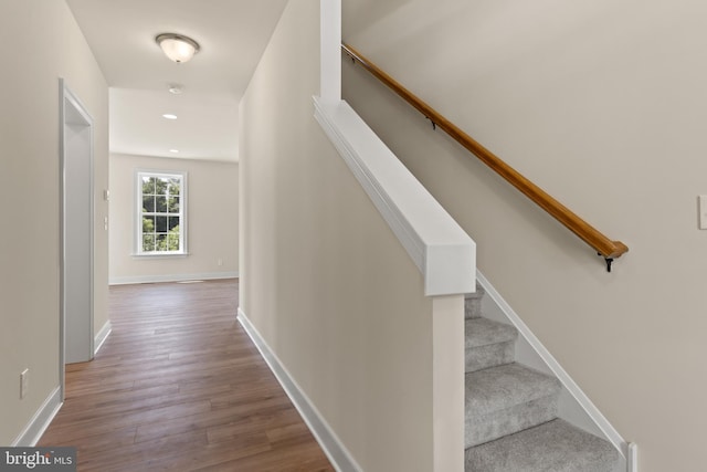 interior space with hardwood / wood-style flooring