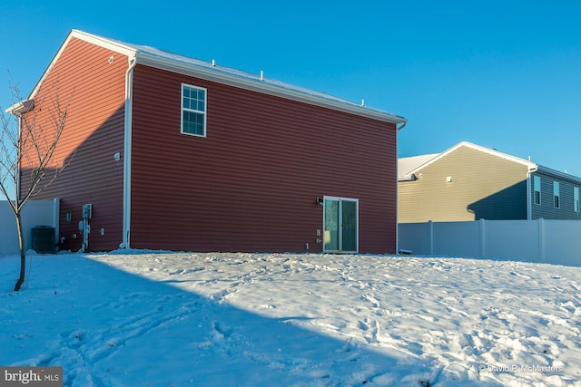 exterior space featuring central air condition unit