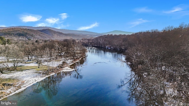 property view of water with a mountain view