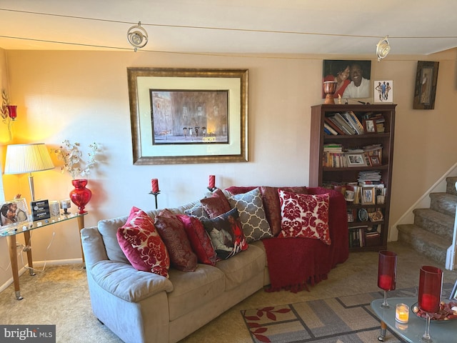 view of carpeted living room