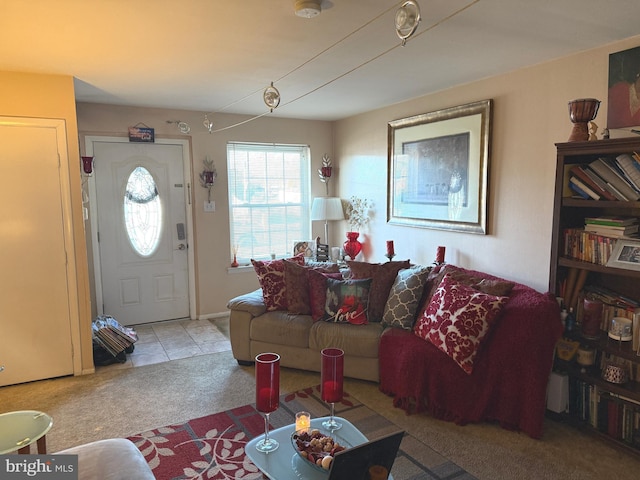 view of carpeted living room