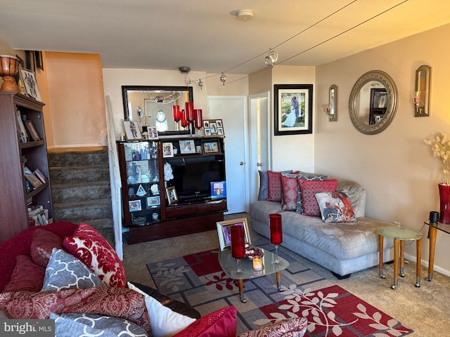 view of carpeted living room