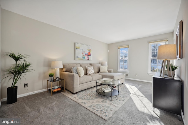 view of carpeted living room