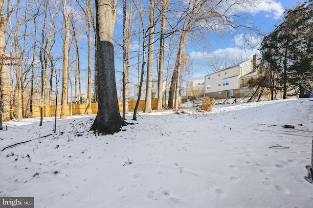 view of snowy yard