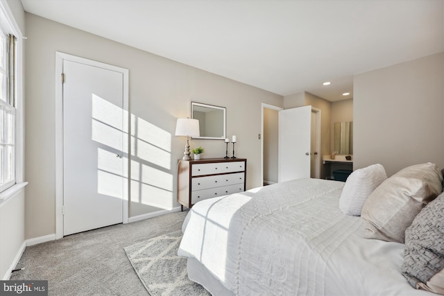 view of carpeted bedroom