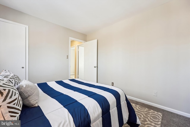 view of carpeted bedroom