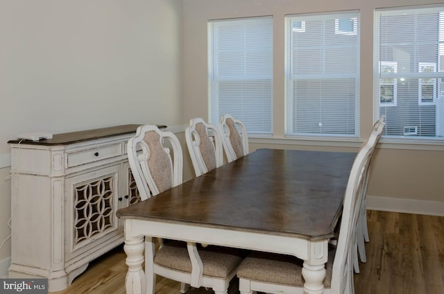 dining room featuring light wood-type flooring