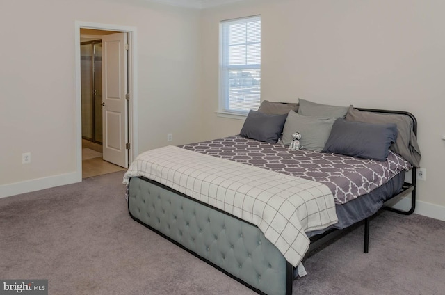 view of carpeted bedroom