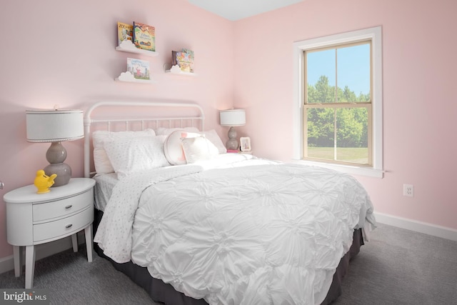 bedroom featuring carpet floors and multiple windows