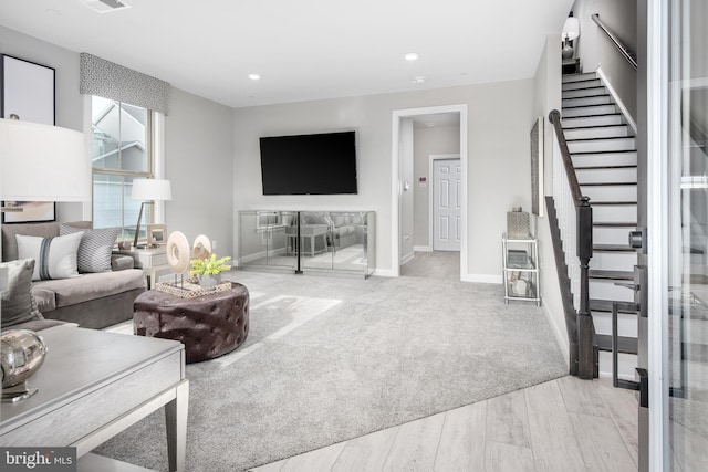 view of carpeted living room