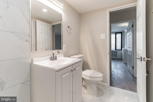 bathroom featuring toilet and vanity