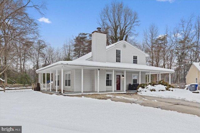 view of front of house with covered porch