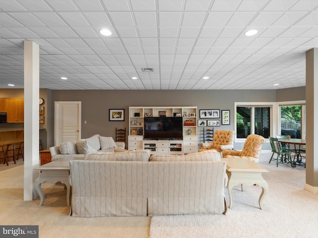 view of carpeted living room