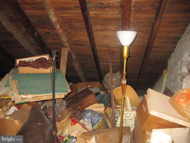 view of attic