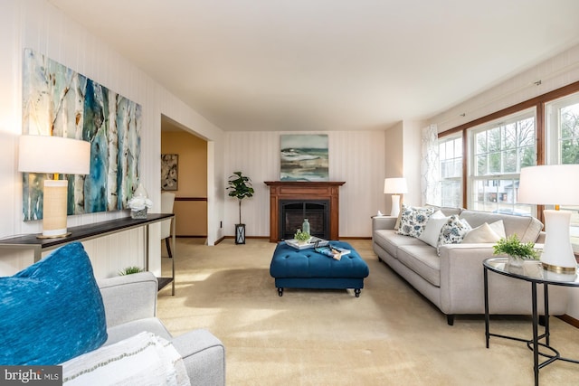 view of carpeted living room