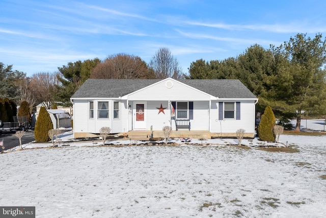 view of front of home featuring covered porch