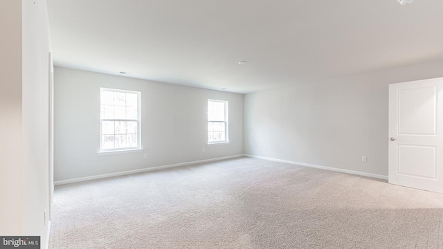 view of carpeted spare room