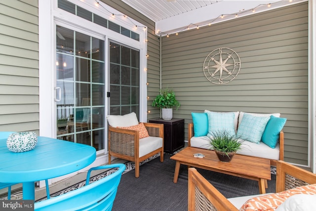 view of patio / terrace featuring an outdoor hangout area