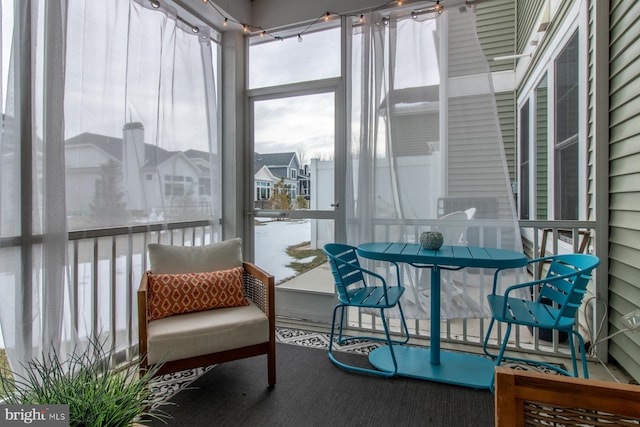 view of sunroom