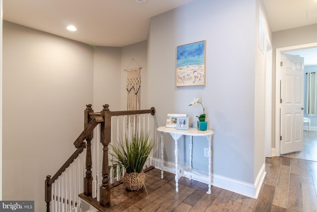 hall featuring hardwood / wood-style flooring