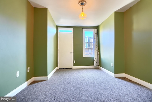 entrance foyer with carpet flooring