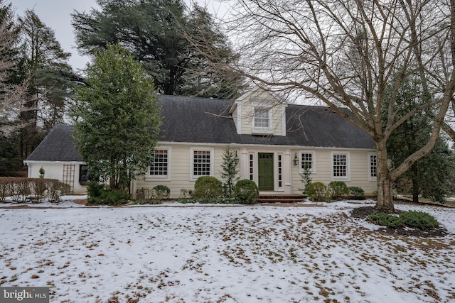 view of new england style home